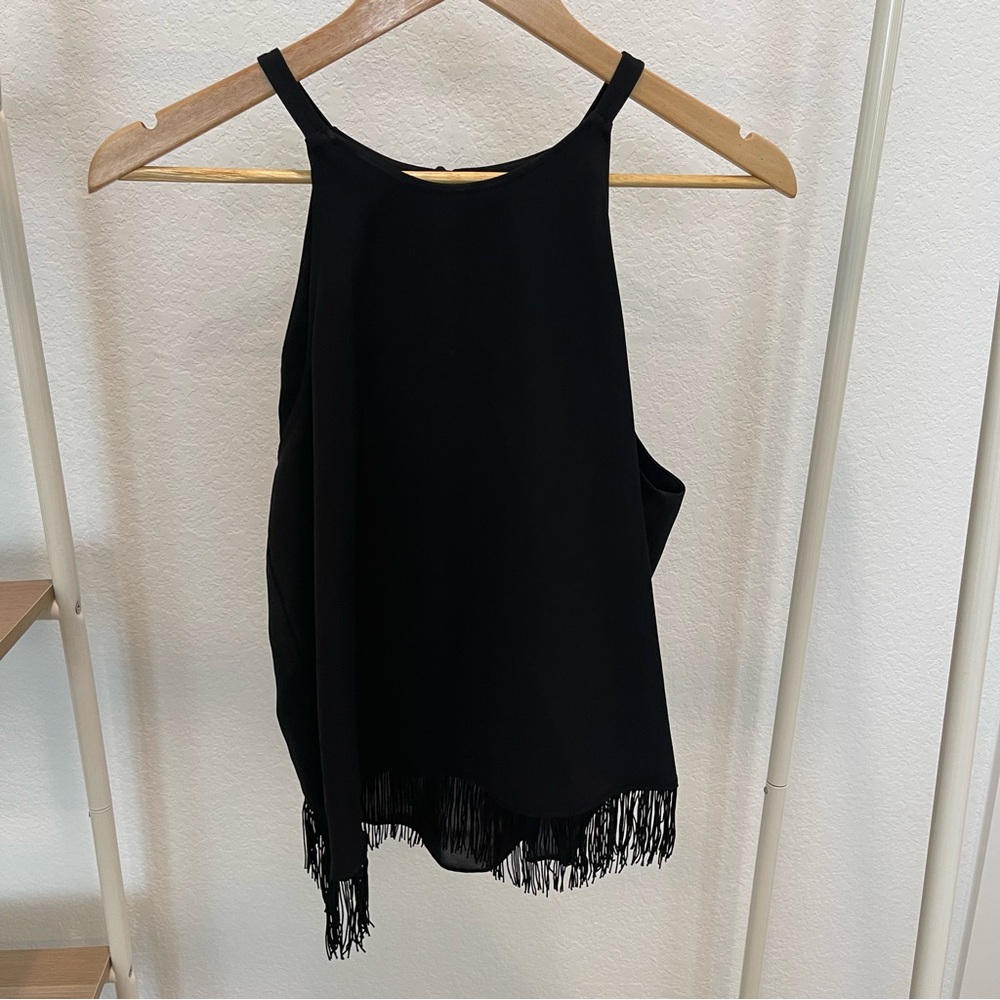 Parker - Black Fringe Women's Top